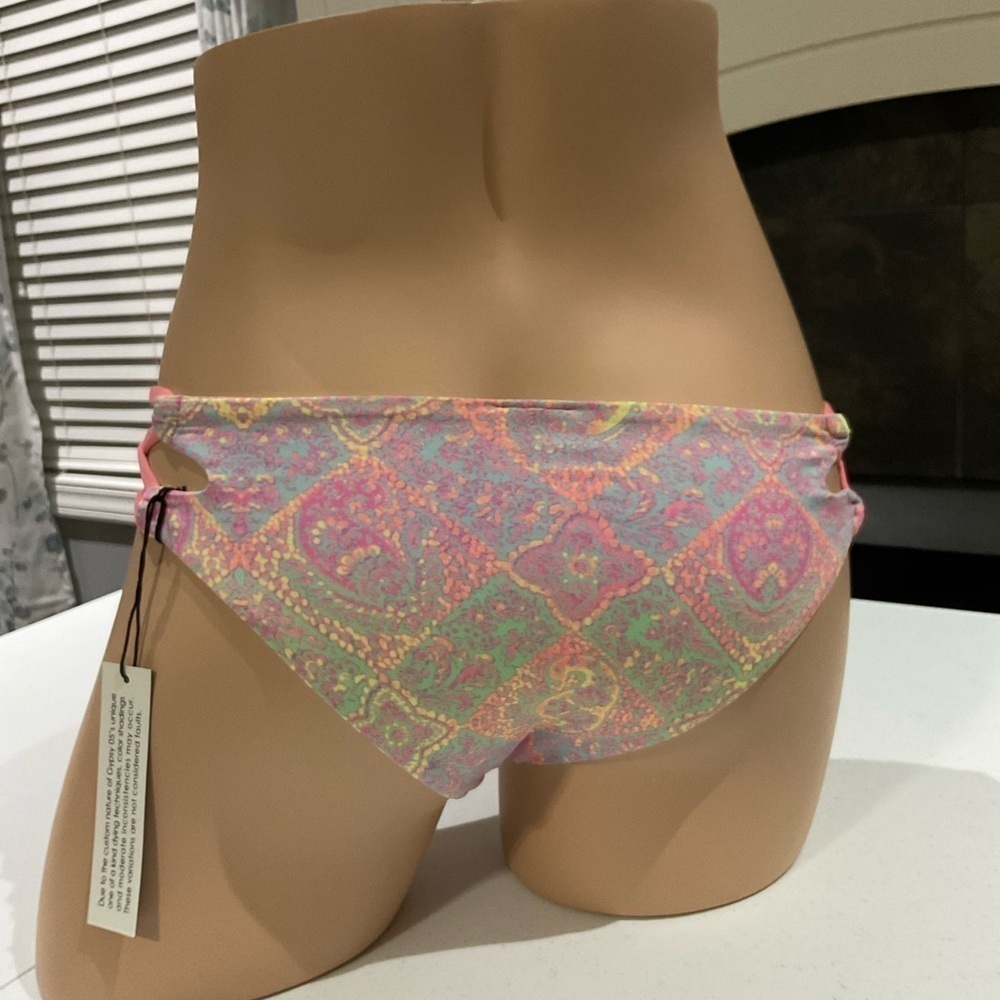 Gypsy 05 Crisscross Side Detail Colorful Patterned Bikini Bottom - Picture 9 of 9
